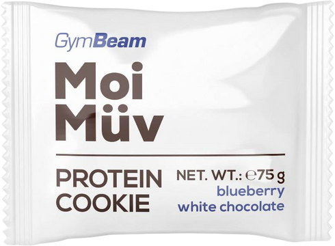 GymBeam MoiMüv Protein Cookie borůvka a bílá čokoláda 75 g