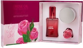 Biofresh With Rose oil of Bulgaria denní krém, mýdlo, parfém, Dárkový set pro ženy 3 ks