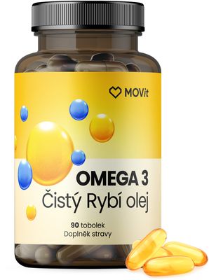 MOVit Energy Omega 3 Čistý Rybí Olej 90 x 1000 mg