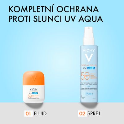Vichy Capital soleil UV aqua sprej SPF50, 200 ml