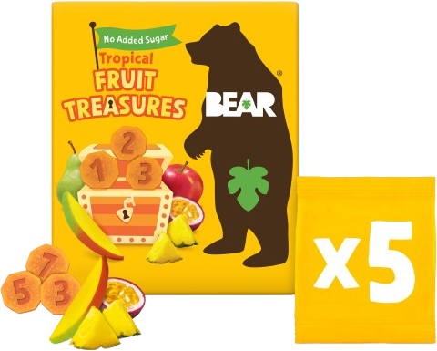 Bear Fruit Treasures Tropical mango a marakuja 5 x 20 g