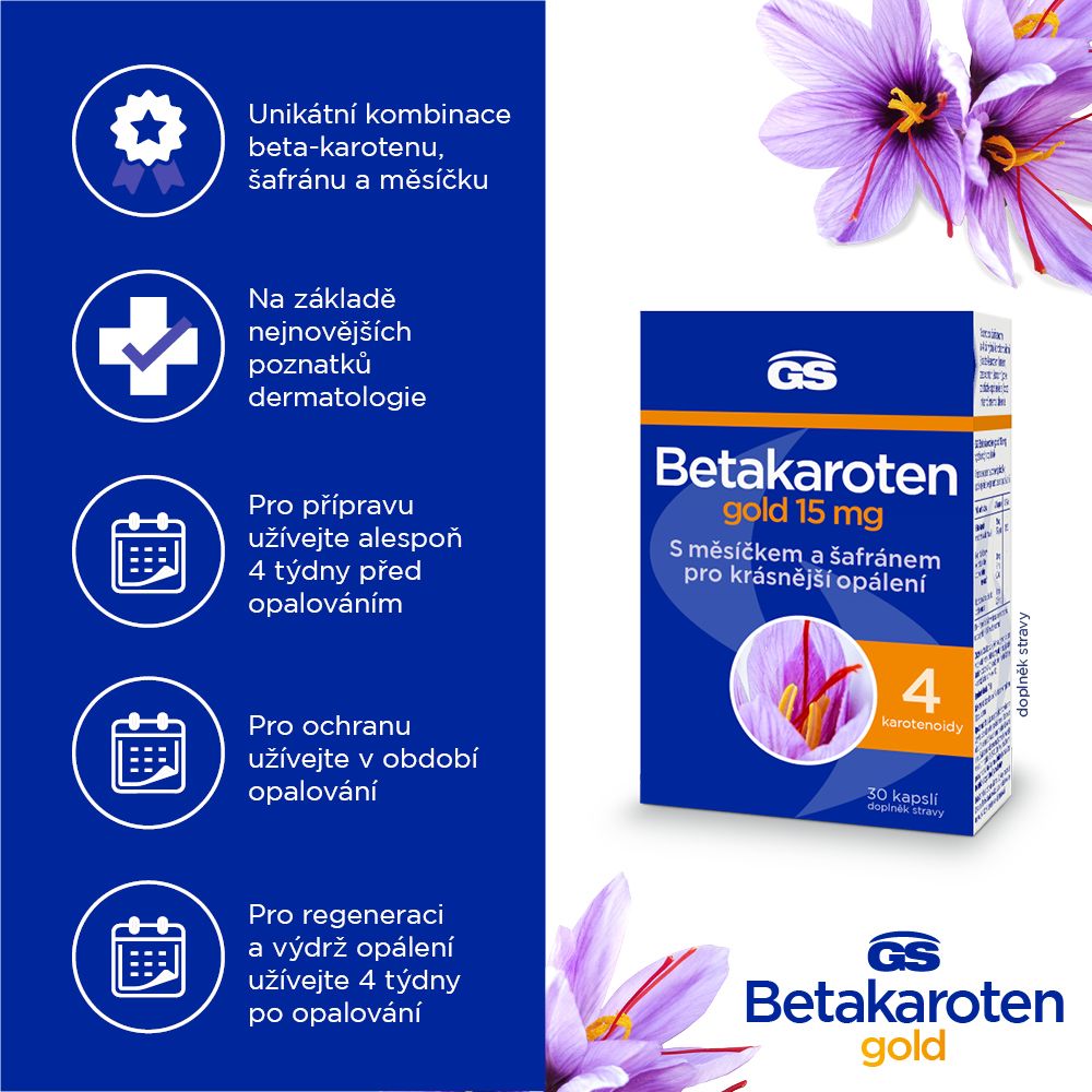 GS Betakaroten gold 15mg 30 kapslí