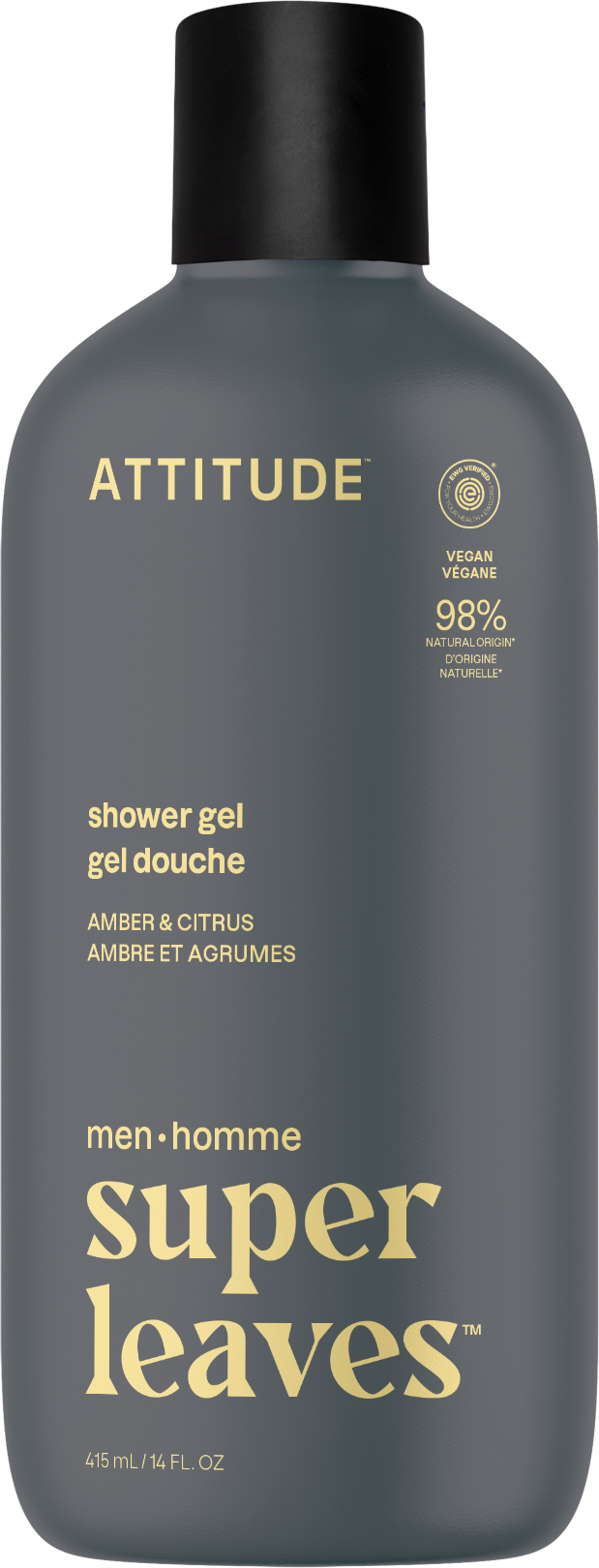 Attitude Pánský sprchový gel Super leaves Amber a Citrus 415 ml