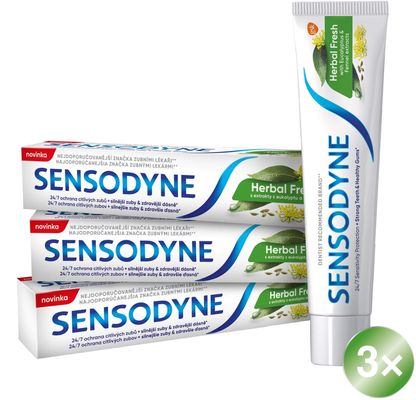 Sensodyne Herbal Fresh Zubní pasta 3 x 75 ml