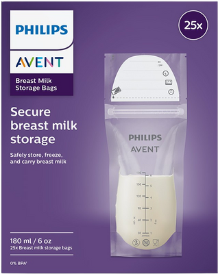 Philips Avent Sáčky na mateřské mléko 180 ml, 25 ks