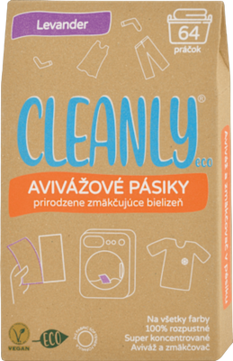 CLEANLY eco Avivážové proužky – Levandule 64 ks