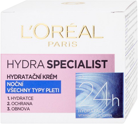 L'Oréal Paris Hydra Specialist hydratační noční krém pro všechny typy pleti 50 ml