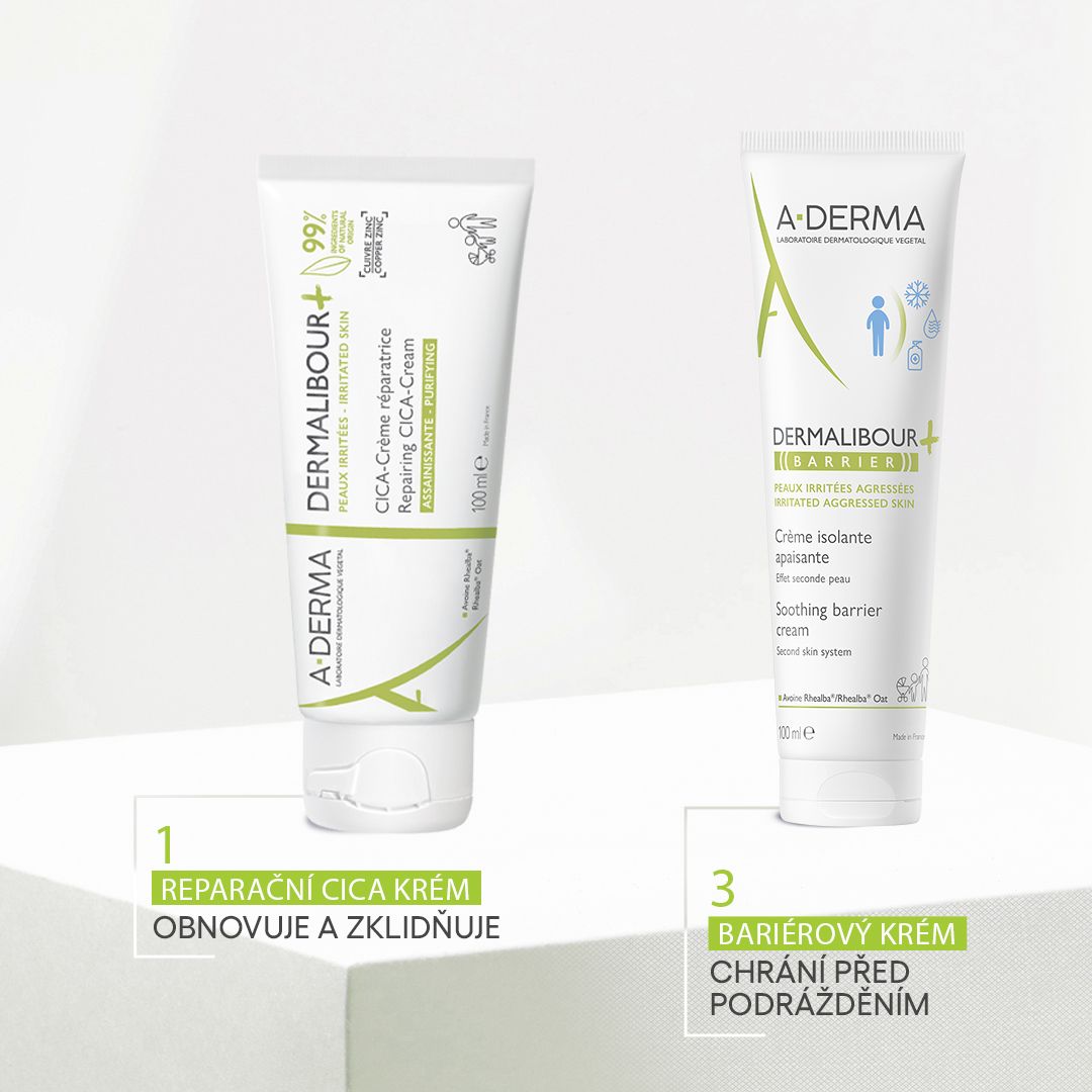 A-Derma Dermalibour+ Reparační CICA-krém pro podrážděnou pokožku 100 ml