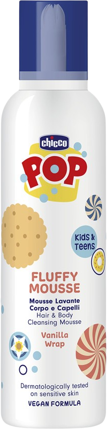 Chicco Pěna na vlasy a tělo Pop Vanilla wrap 200 ml
