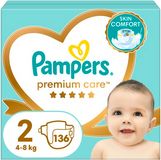 Pampers Premium Care plenky vel. 2, 4-8 kg, 136 ks