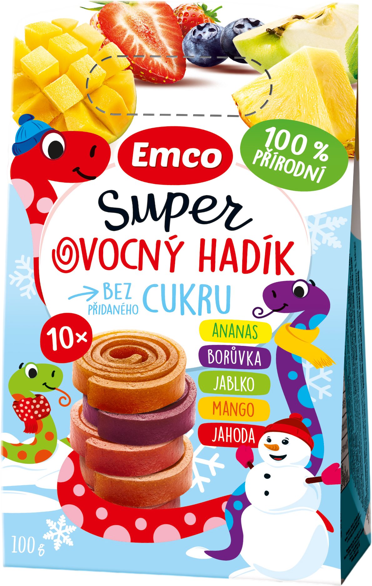 Emco Super ovocný hadík multipack 10 x 10 g