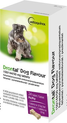 Drontal Dog Flavour 150/144/50 mg 24 tablet