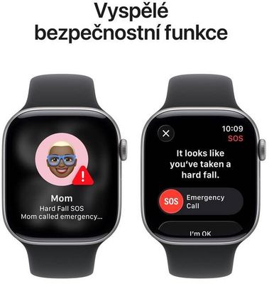 Apple Watch 11 GPS + Cellular 46mm Vesmírně šedý hliník s černým sportovním řemínkem- S/M
