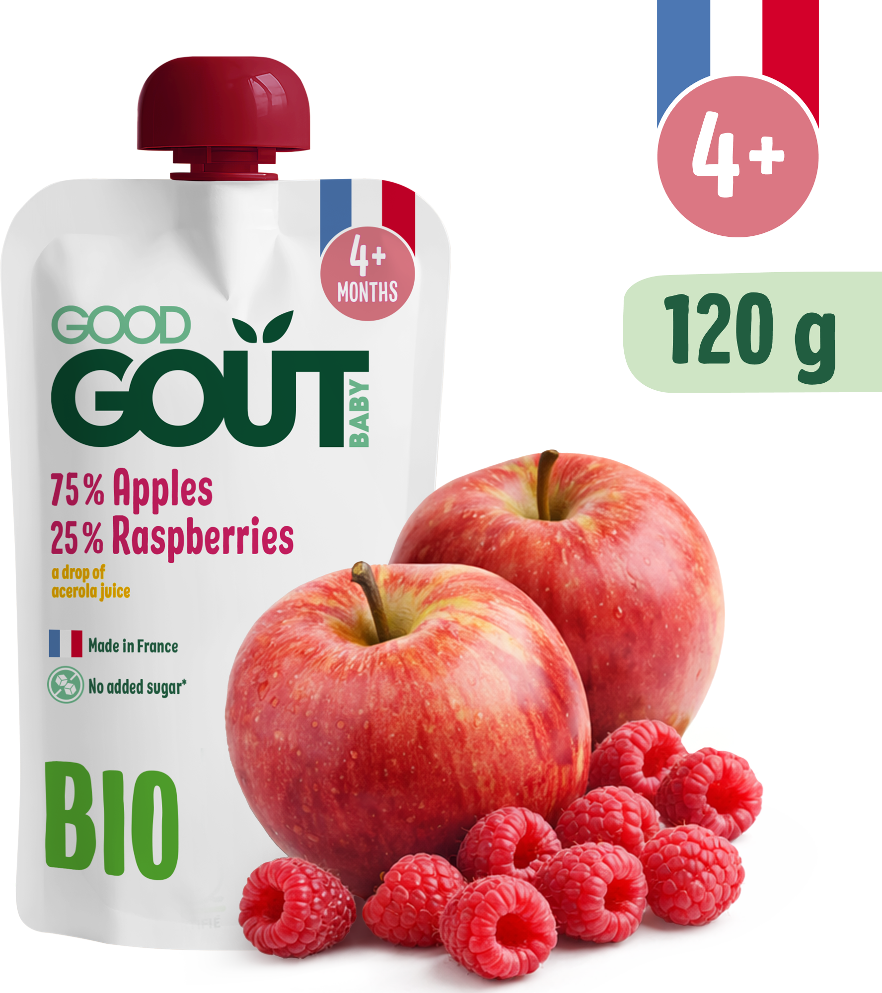 Good Goût BIO Jablko s malinou 120 g