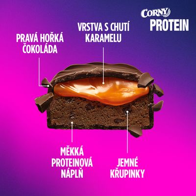 Corny Protein SOFT, Hořká čokoláda-brownie 45 g