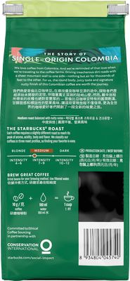 Starbucks Single-Origin Colombia Medium Roast, zrnková káva 450 g