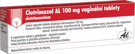 Clotrimazol AL 100, aplikátor + vaginální tablety 6 ks
