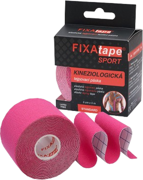 FixAtape SPORT kinesio tejpovací páska 5cm x 5m růžová