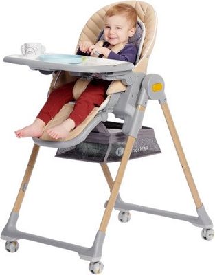 Kinderkraft Select Židlička jídelní Lastree Grey, Premium
