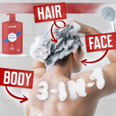 Old Spice Captain Sprchový gel a šampon pro muže s tóny santalového dřeva a citrusů 1000 ml