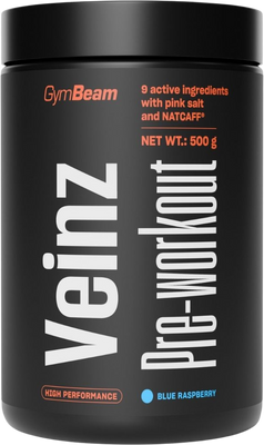 GymBeam Veinz Pre-workout, Blue raspberry 500 g