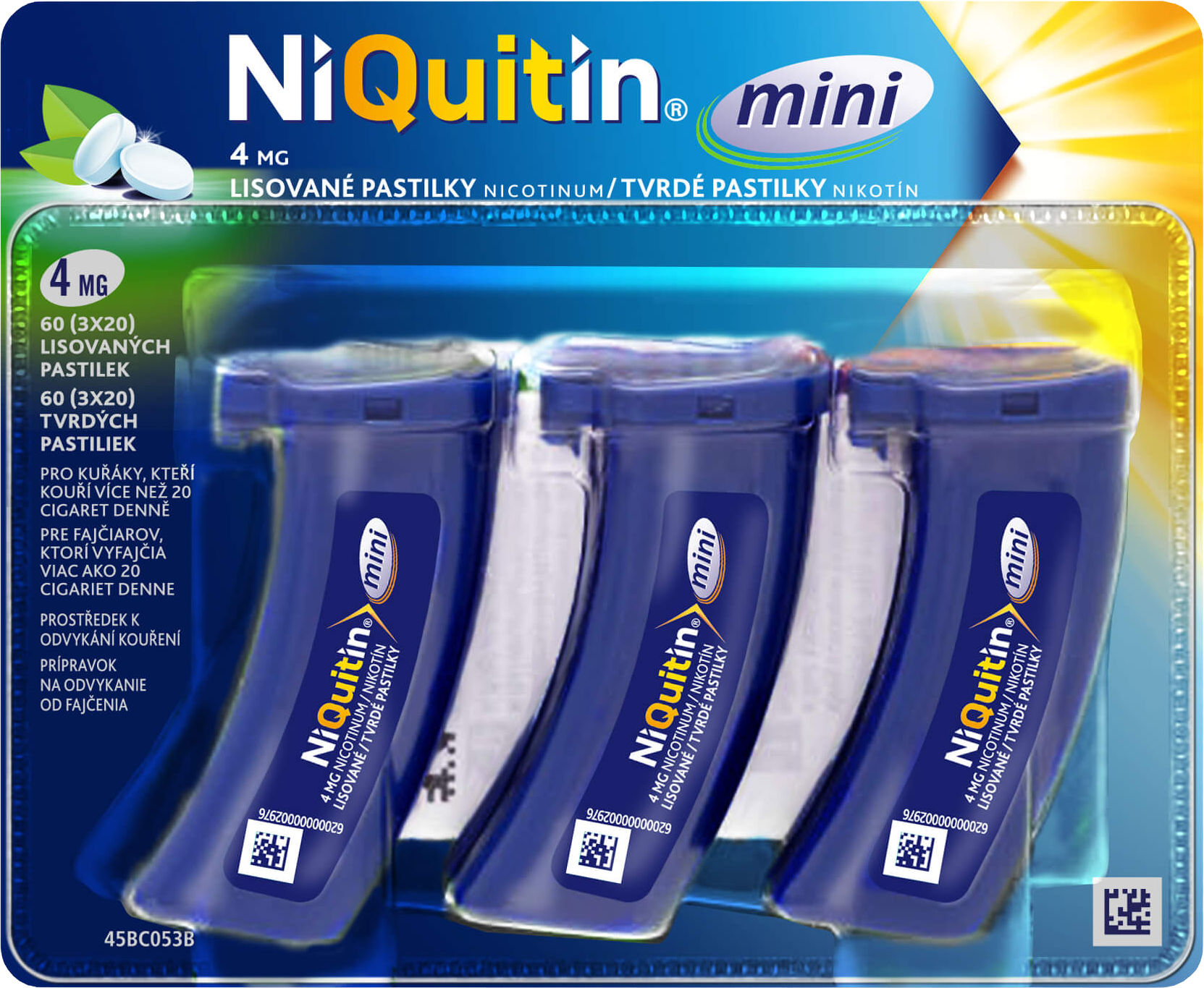 NiQuitin mini 4 mg pastilky 3 x 20 pastilek
