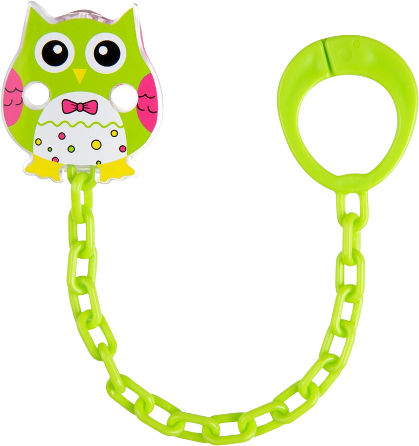 Canpol babies Řetízek na dudlík sova – zelená