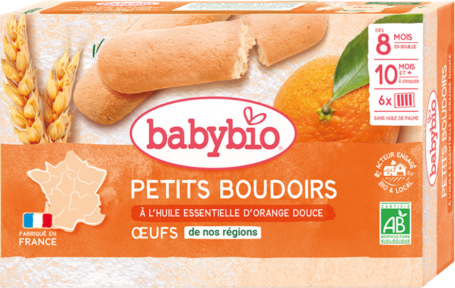 Babybio Piškoty s esenciálním olejem ze sladkého pomeranče 120 g