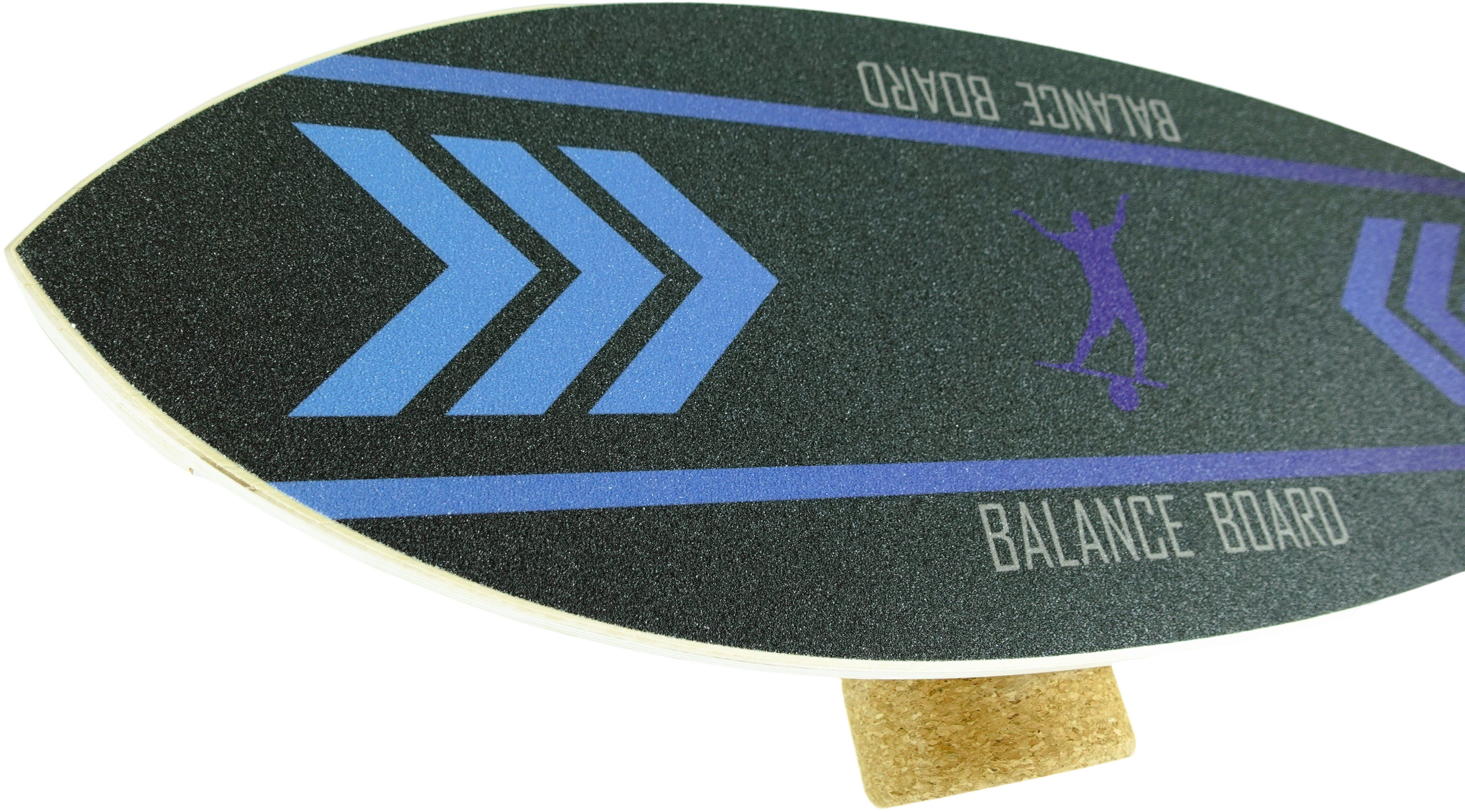 Acra Indoorboard Wave balanční deska, černo-modrá 75 cm