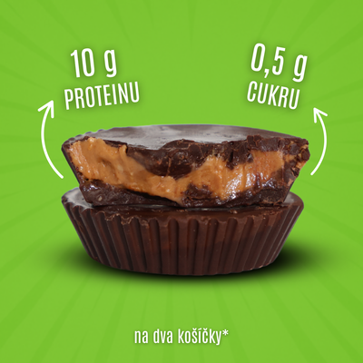 Nutry Nuts Proteinové košíčky - hořká čokoláda s arašídovým máslem 2 x 21 g
