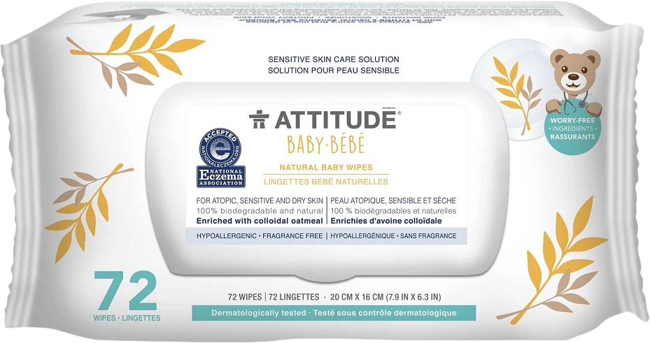 Attitude Vlhčené ubrousky pro citlivou pokožku 72 ks