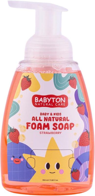 Babyton Přírodní pěnové mýdlo na ruce Jahoda 350 ml