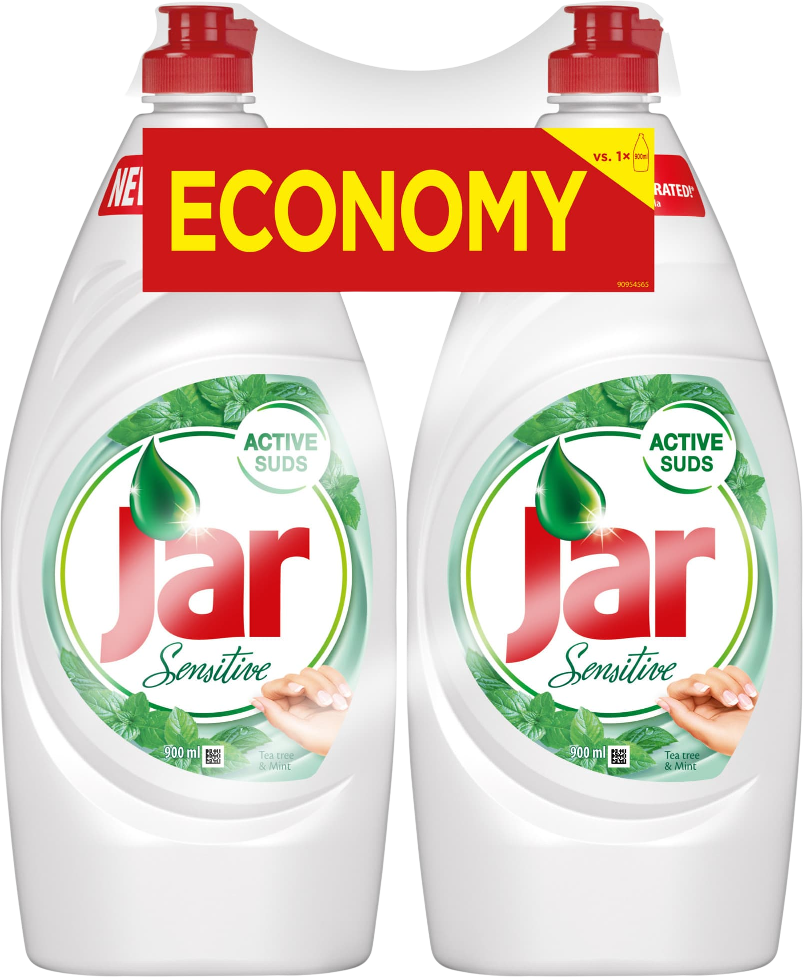 Jar Sensitive prostředek na nádobí Tea Tree & Mint 2 x 900 ml