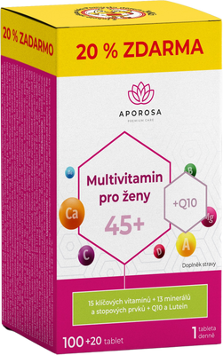 Aporosa Multivitamin pro ženy 45+, 120 tablet