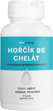 MOVit Energy Hořčík B6 chelát 100mg 30 kapslí