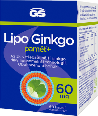 GS Lipo Ginkgo paměť+ 60 mg 60 tablet