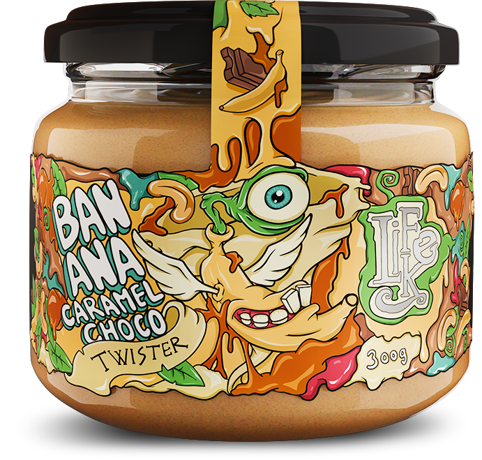 Lifelike Twister banana caramel choco 300 g