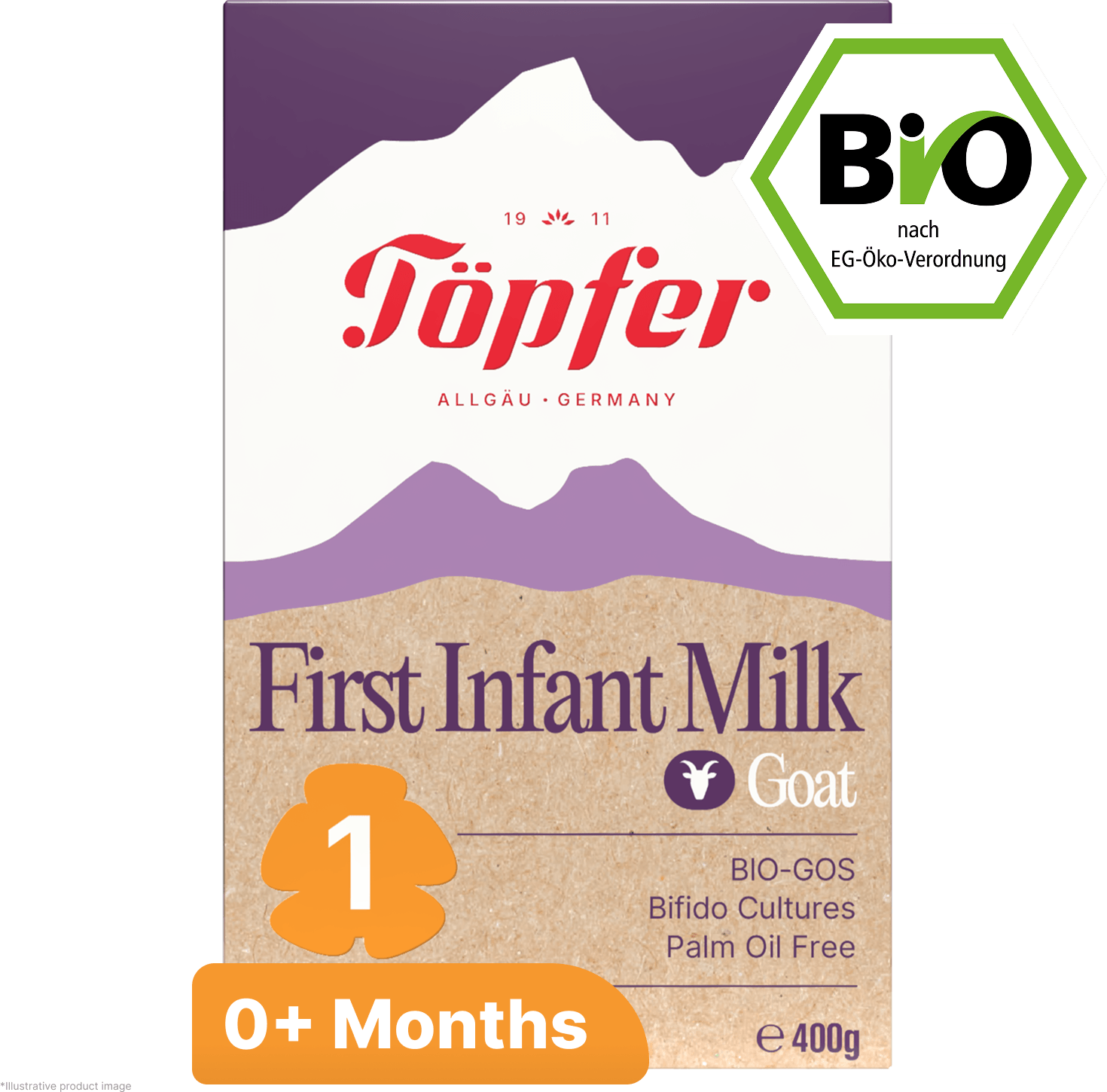 Töpfer BIO 1 z kozího mléka – počáteční kojenecká výživa 400 g