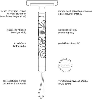 Mühle Univerzální holicí strojek Companion s uzavřenou hlavicí a závěsnou šňůrkou - CORAL