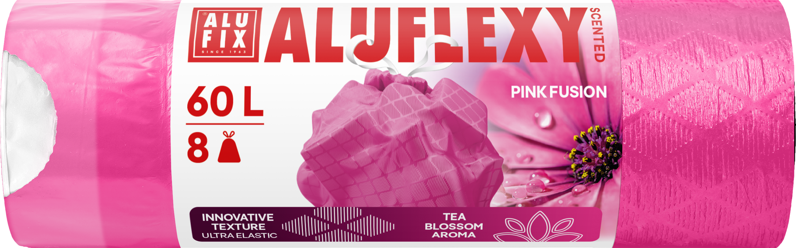 Alufix Aluflexy voňavé pytle na odpadky vůně čajového květu 8 x 60 l