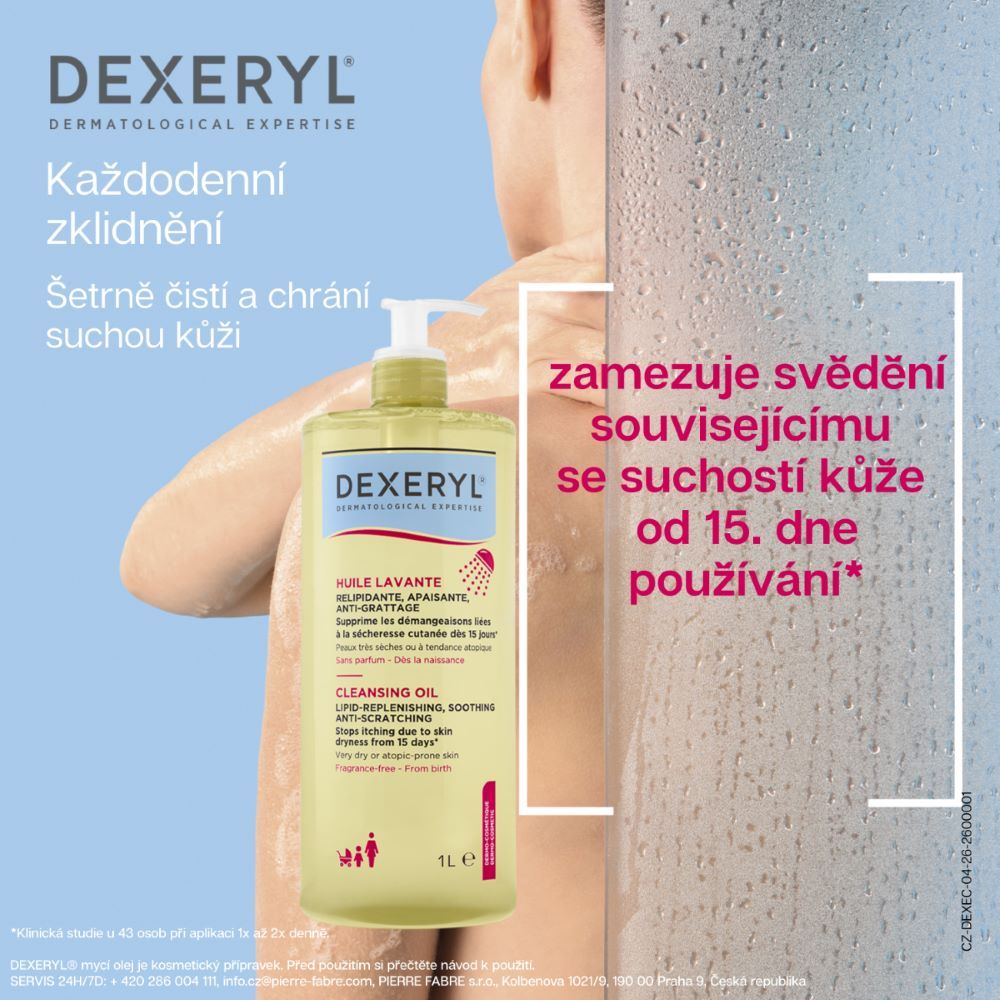 Dexeryl Mycí olej relipidační zklidňující a proti škrábání 1000 ml