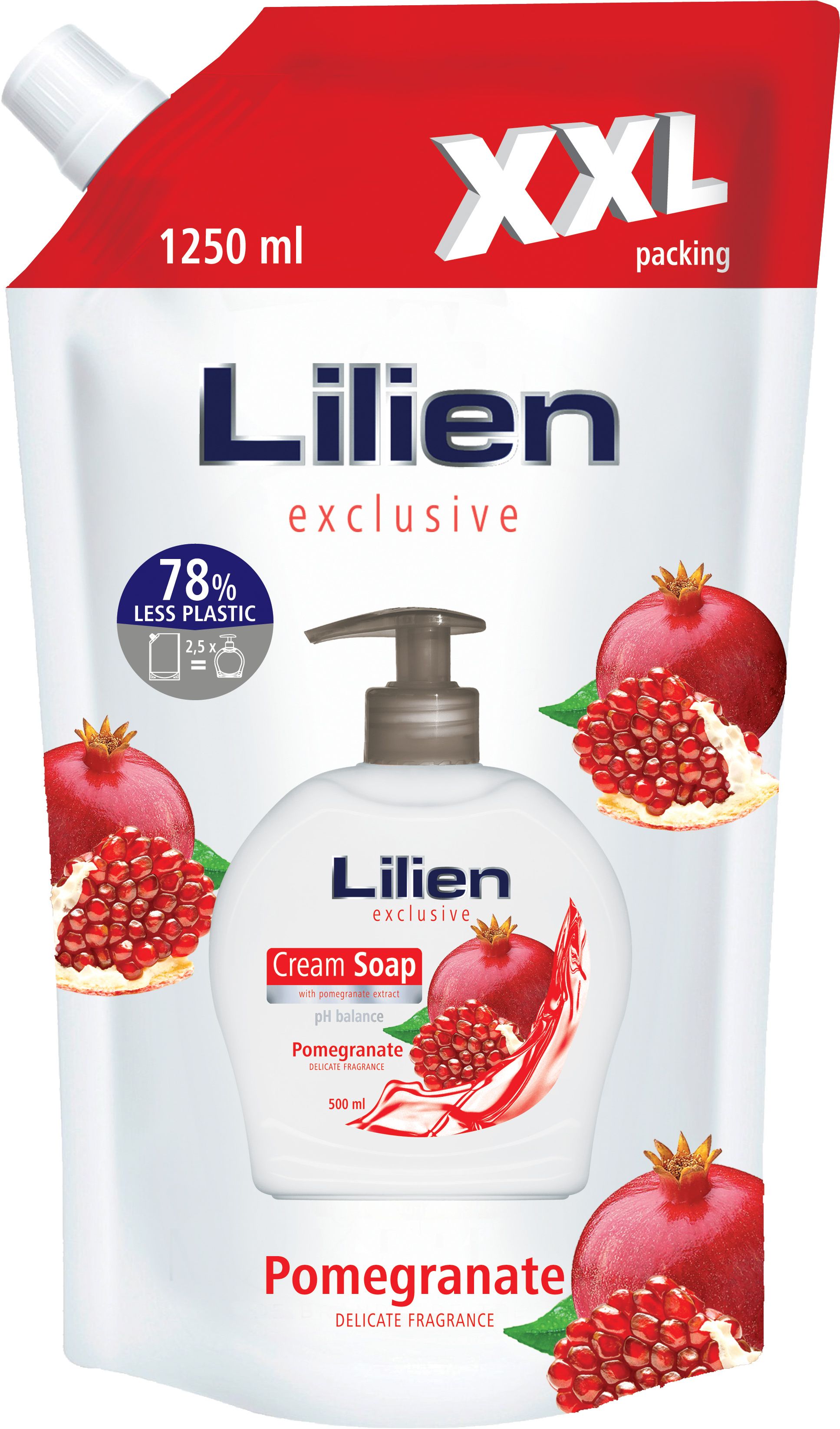 Lilien Tekuté mýdlo Pomegranate Milk XXL 1250 ml