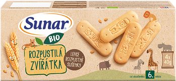 Sunar Sunar BIO sušenky Rozpustilá zvířátka 160 g