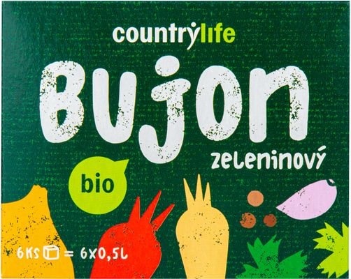Country Life Bujon zeleninový kostky 66 g