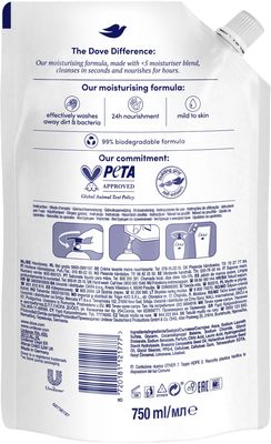Dove Deeply Nourishing Tekuté mýdlo náhradní náplň 750 ml