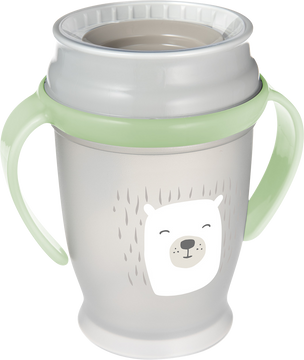 LOVI Hrneček 360° se svítícími úchyty BUDDY BEAR 9m+ 250 ml