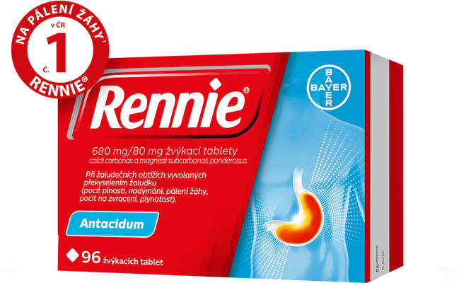 Rennie Žvýkací tablety 96 ks