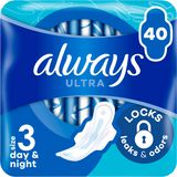 Always Ultra Day & Night hygienické vložky (vel. 3) s křidélky 40 ks