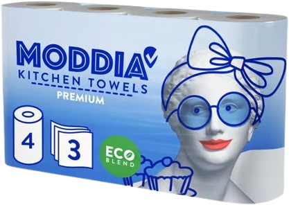 Moddia Kuchyňské utěrky 3vrstvé, 4 ks