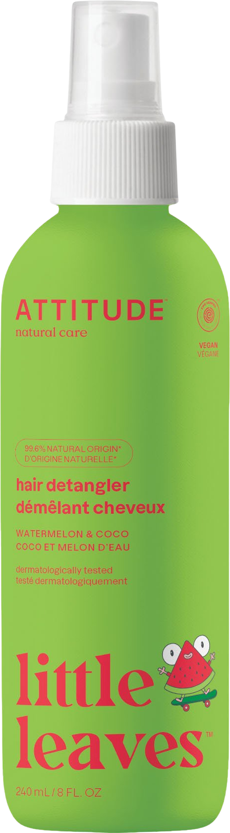 Attitude Super leaves Kids sprej na rozčesávání vlásků s vůní melounu a kokosu 240 ml